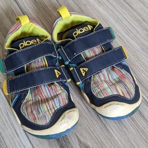 Plae Ty sneakers in blue and rainbow